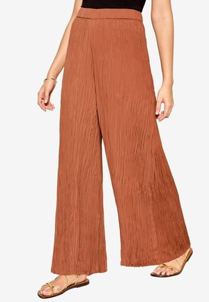 CRUSHED CRINKLE WIDE ELASTICATED  - Pantalon classique - red