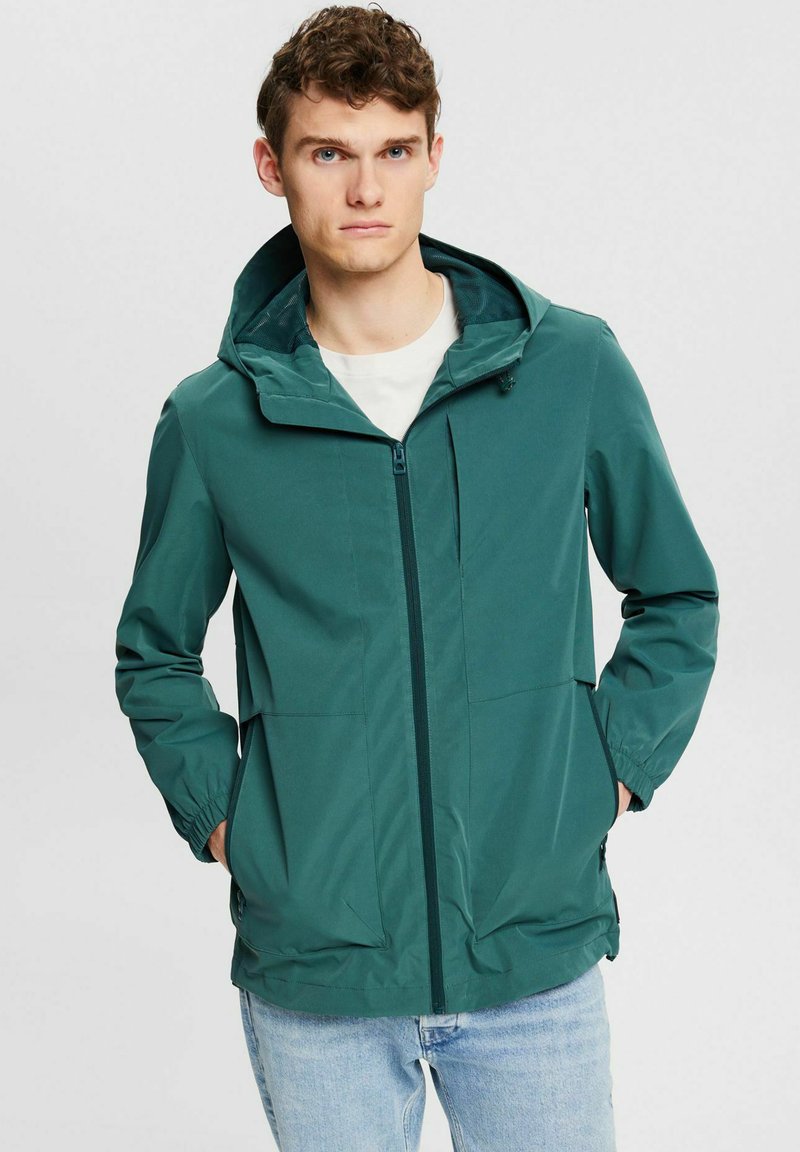 edc by Esprit RECYCELT Outdoor jacket dark turquoise/dark green