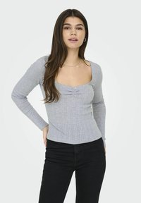 JDY Ilgarankovis viršutinės dalies drabužis - light grey melange