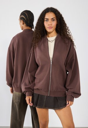 UNISEX - Sweatjacke - dark brown
