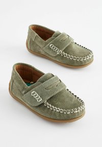 Next Wide Fit Moccasins With Touch & Close Fastening - Mocassins - sage green