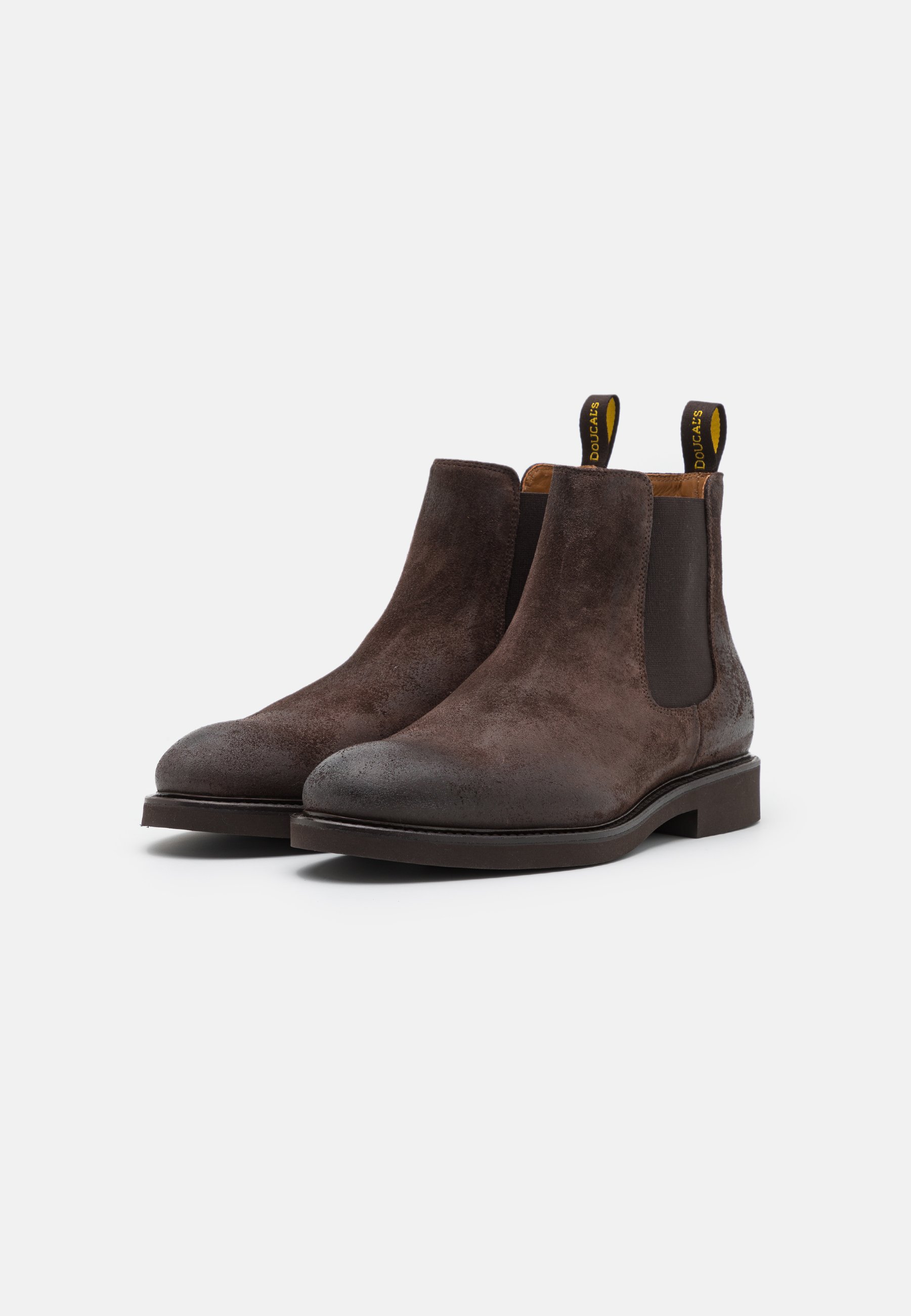 DOUCAL'S STIVALETTO IN PELLE SCAMOSCIATA STRINGATO CON CODA DI RONDINE Uomo  Moro | Mascheroni Moda