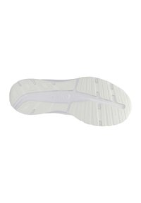 Semelle de chaussure de sport blanche avec du caoutchouc texturé pour une meilleure adhérence, dotée d'une rainure centrale et du logo "JAKO" embossé au centre.