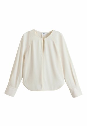 Next, REGULAR FIT - LONG SLEEVE V-NECK OVERHEAD BLOUSE . - Bluse - ecru
