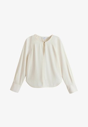 Next, REGULAR FIT - LONG SLEEVE V-NECK OVERHEAD BLOUSE . - Bluse - ecru