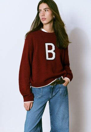 INTARSIA B - Jersey de punto - granate