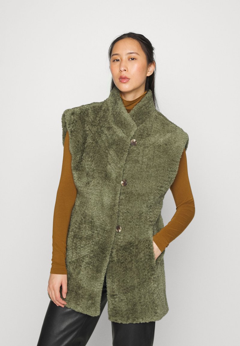 Damen Leichte Jacken | Another-Label UNNI VEST Weste deep green/grün - BT22636 Damen Leichte Jacken | Another-Label UNNI VEST Weste deep green/grün - BT22636