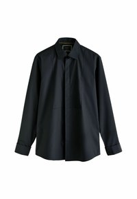 REGULAR FIT TEXTURED DOUBLE CUFF  CUTAWAY COLLAR - Ametlik pluus - black