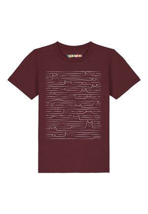 CATS - T-shirt print - burgundy