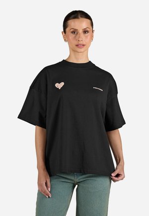 GALENA HEAVY OVERSIZED TEE - Tričko s potlačou - washed black