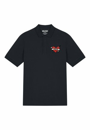 AMOUR COEUR EMBROIDERY UNISEX  - Polo - black