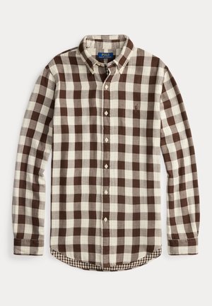 Polo Ralph Lauren CUSTOM FIT PLAID DOUBLE-FACED SHIRT - Camicia - cream/brown