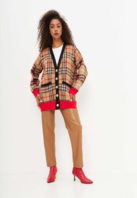 Cesare Gaspari LOOSE - Cardigan - brown\red