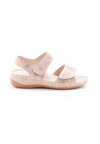 Damart OUVERTURE TOTALE PIEDICAL - Sandalias de cuña - gold