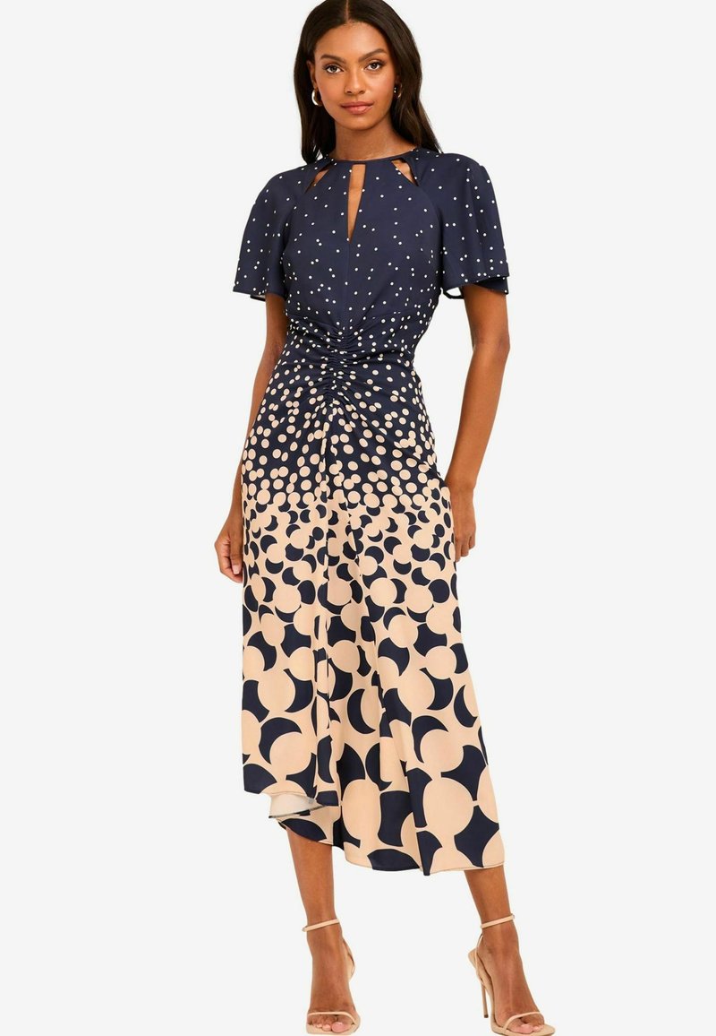Lipsy RUCHED FRONT KEYHOLE CUT OUT REGULAR FIT - Denní šaty - navy