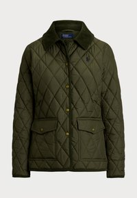 CORDUROY TRIM QUILTED BARN JACKET - Välikausitakki - ranger green