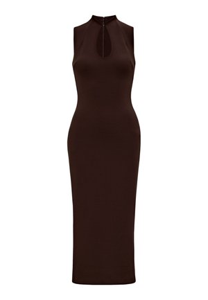 Forever New, FRANKIE HIGH NECK KEYHOLE BODYCON - Robe de soirée - chocolate