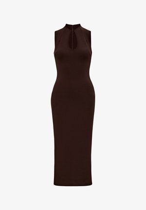 Forever New, FRANKIE HIGH NECK KEYHOLE BODYCON - Robe de soirée - chocolate