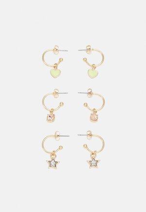 PCVILLA EARRINGS 3 PACK - Earrings - gold-coloured
