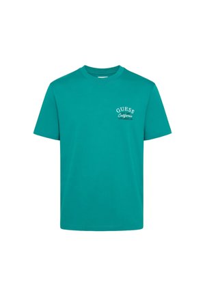 Guess, CN SS LEMON CIRCLE TEE - T-shirt con stampa - laguna tide