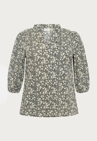 Kaffe Curve KATRINA - Bluse - black white flower print
