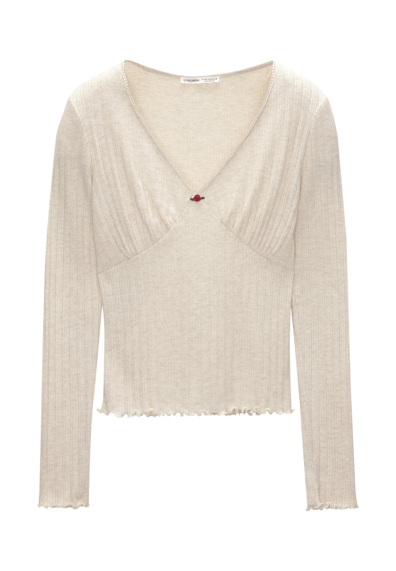 PULL&BEAR Longsleeve zandkleur PULL&BEAR Longsleeve zandkleur