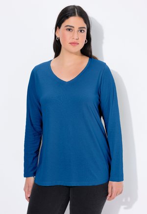 V-NECK LONG SLEEVES - Langarmshirt - classic ink blue