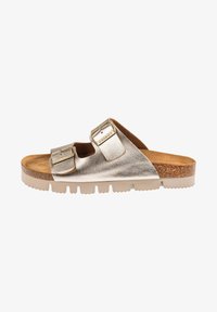 Unselected, metallic silber gold
