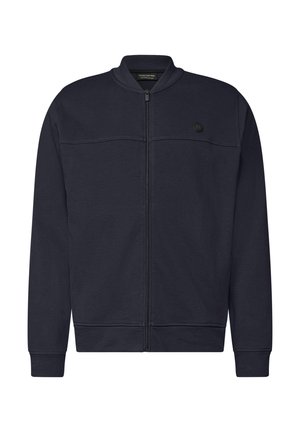 Street One MEN, DOUBLEFACE PIQUÉ BLOUSON MIT ZIPPER - Sweat zippé - dark ink blue