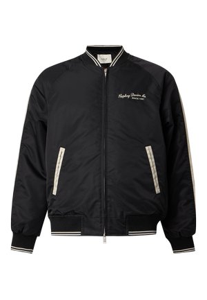 Replay, LOGO VARSITY JACKET - Bomber jacket - black