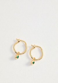Missoma TENNIS CHARM MINI HOOP - Náušnice - gold-coloured