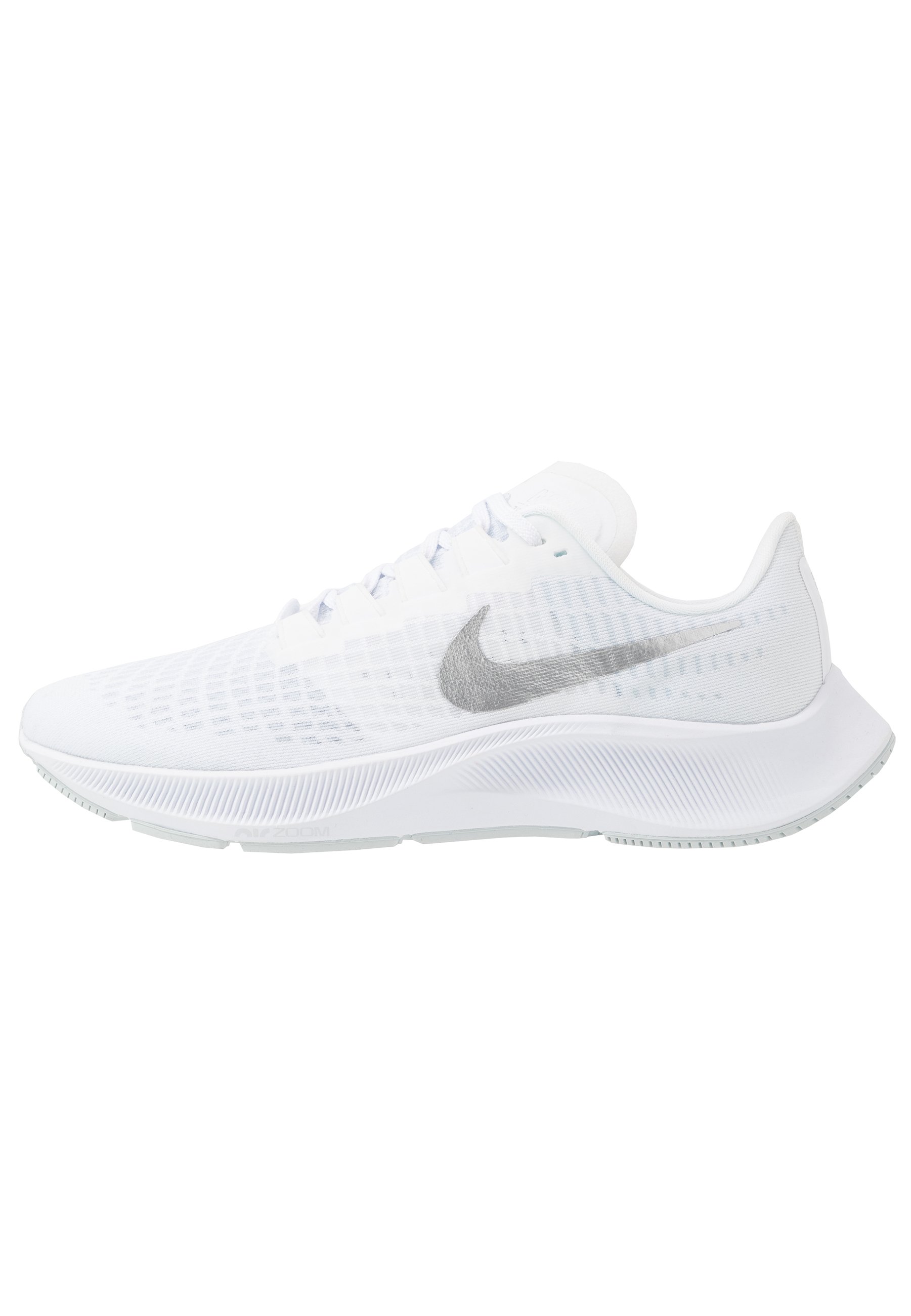 AIR ZOOM PEGASUS 37 - Chaussures de running neutres - white/metallic silver/aura AIR ZOOM PEGASUS 37 - Chaussures de running neutres - white/metallic silver/aura