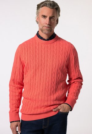 Strickpullover - coral