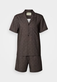 MONOGRAM COSTUSS SHORT SET - Pantaloni scurți - dark brown