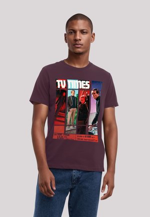 TV TIMES PATRICK MCGOOHAN THE PRISONER COVER - Print T-shirt - maroon