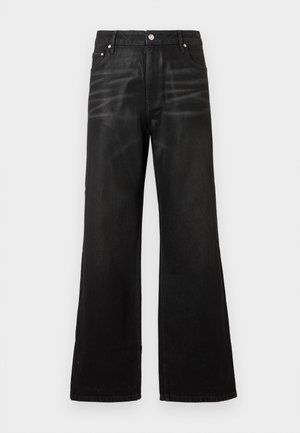AUSTIN COATED JEANS - Traperice opuštenog kroja - black