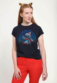 Henry Tiger LILO & STITCH SNOWING STITCH - T-shirt med print - navy blue
