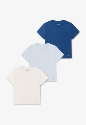 Abercrombie & Fitch CLASSIC TEE 3 PACK - Обикновена тениска - light blue/white/dark blue