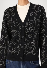 Marimekko EILINEN PIIRTO UNIKKO CARDIGAN - Adīta jaka - black/beige