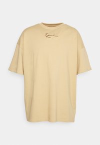 SMALL SIGNATURE BOXY TEE UNISEX - T-shirts - beige