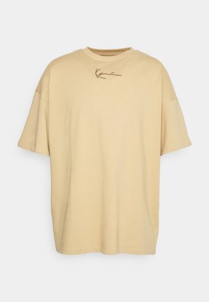 SMALL SIGNATURE BOXY TEE UNISEX - T-shirt - bas - beige