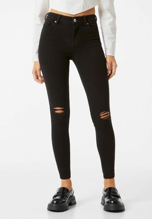 PUSH-UP - Jeansy Skinny Fit - black