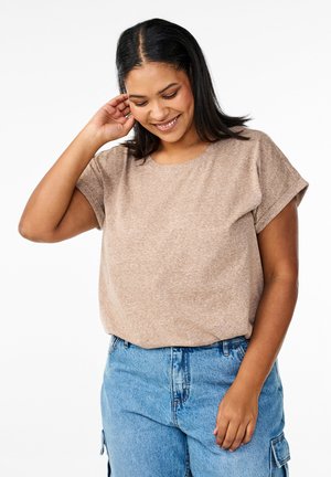 T-shirts basic - fossil mel