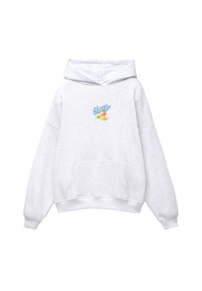 Sweat Capuche Talbots Femme - Taille P (petite) - Mélange Coton Rayé Blanc, Poches