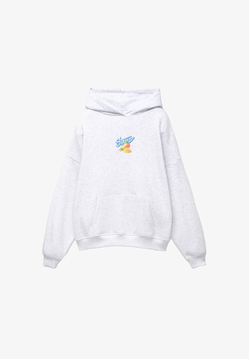 Sweat à capuche décontracté en coton mélangé | GREY MARL Sweat à capuche décontracté en coton mélangé | GREY MARL