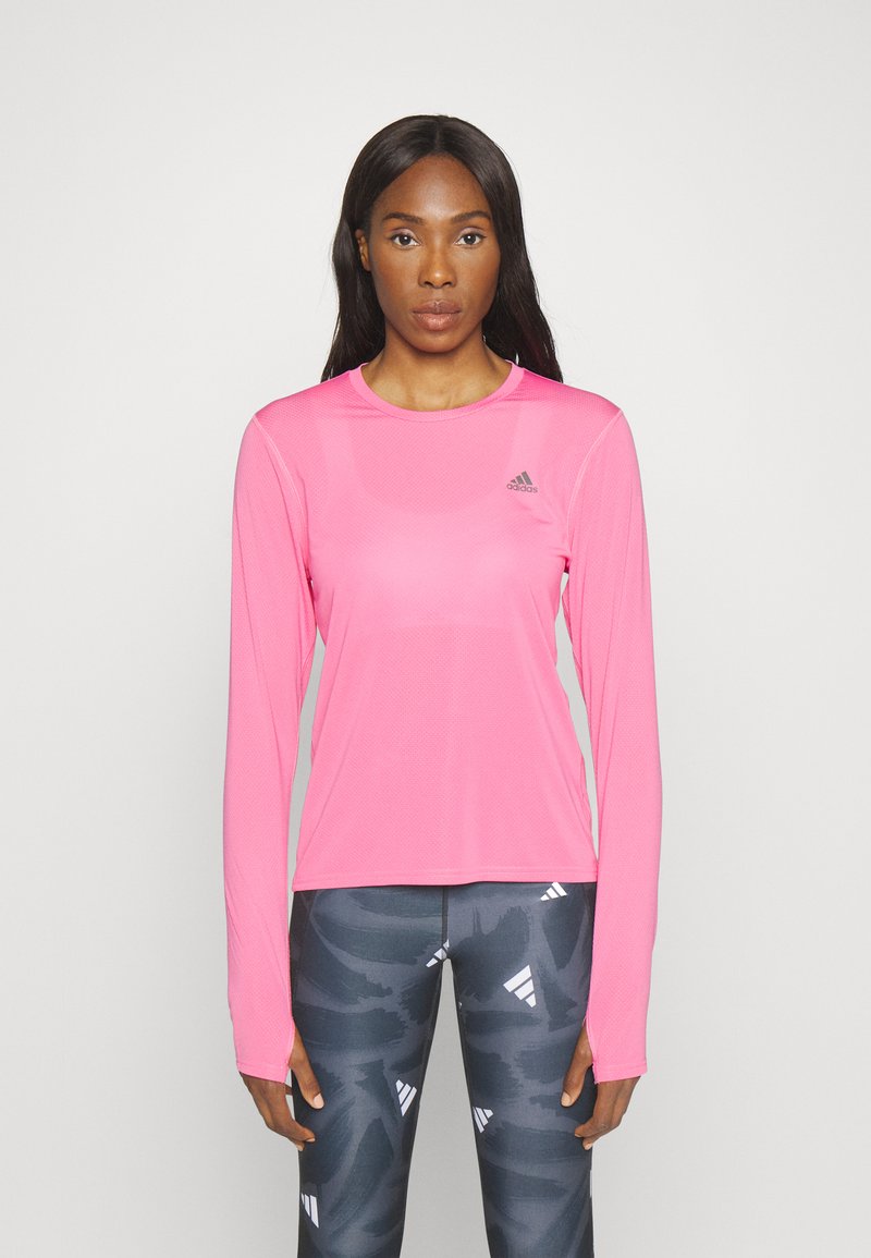 adidas Performance RUN ICONS RUNNING Tshirt à manches longues pink fusion/rose ZALANDO.FR