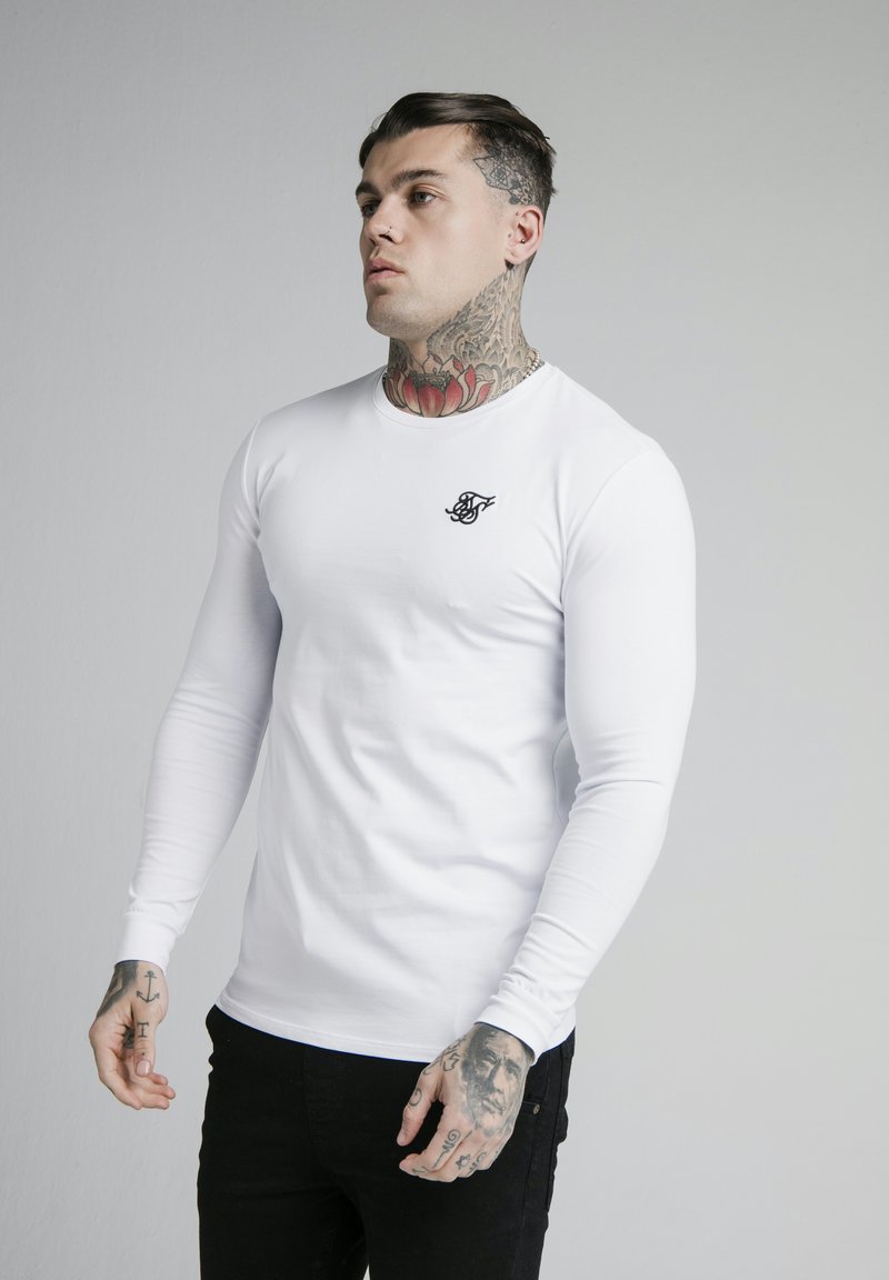 SIKSILK LONG SLEEVE GYM TEE Langarmshirt grey marl/grau Zalando.at