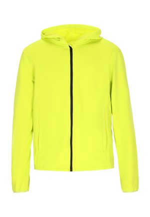 Bluză de molton cu fermoar - limette schwarz