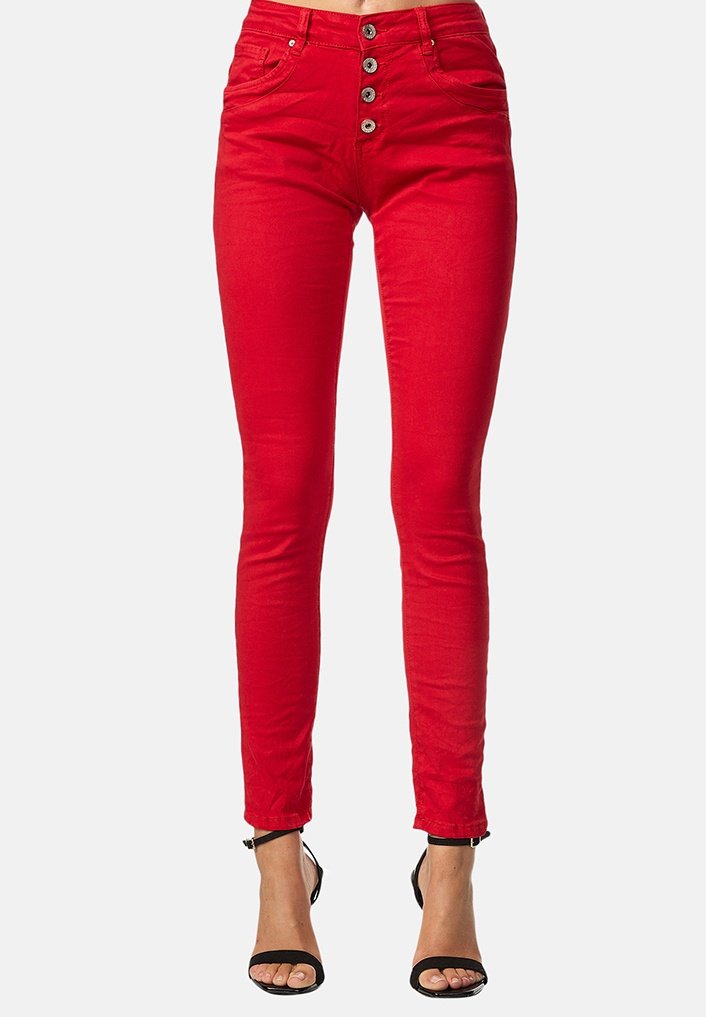 Elara Vaqueros slim fit - rot