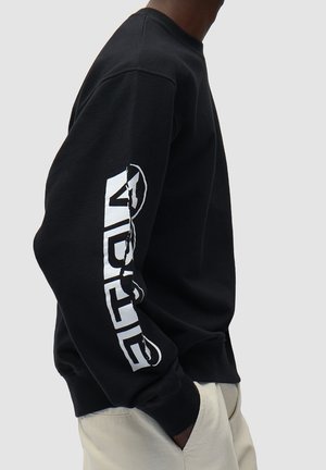 Arte Antwerp SLEEVE PRINT CREWNECK - Felpa - black